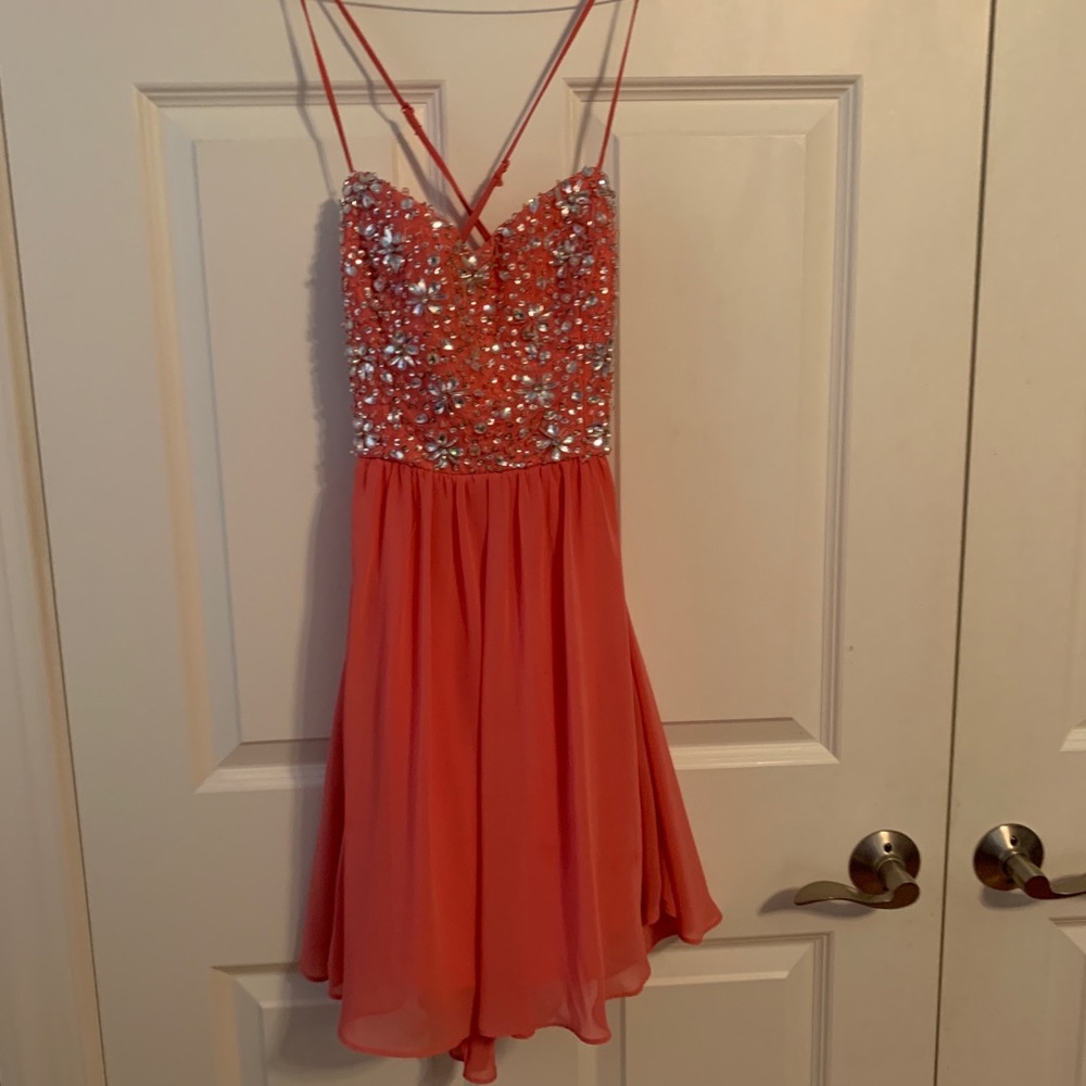 Peach formal dress!